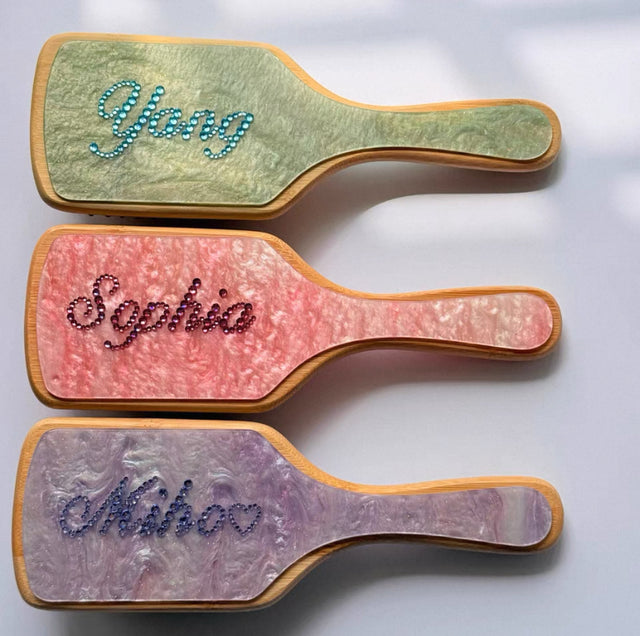 Personalized Rhinestone Hair Brush